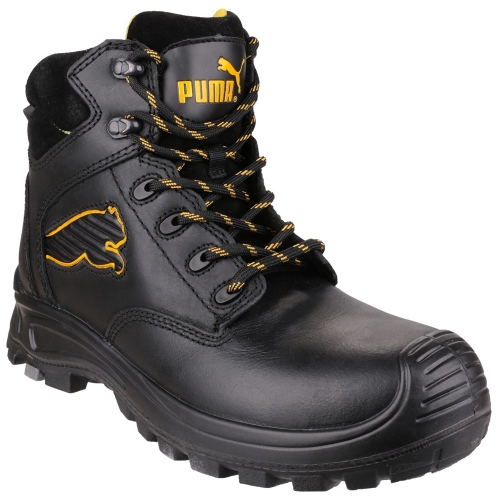 Puma Safety Footwear Mens Borneo Mid Leather S3 HRO SRC Safety Boots UK Size 10 (EU 44)