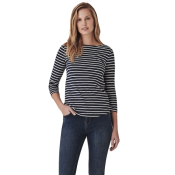 Crew Clothing Womens Essential Breton Long Sleeve T Shirt 10- Bust 35.5'