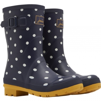 Joules Womens Mollywelly Mid Height Printed Wellington Boots UK Size 4 (EU 37, US 6)