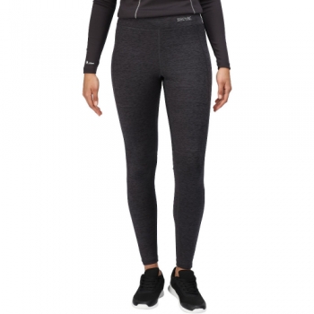 Regatta Womens Holeen Moisture Wicking Winter Leggings 8R - Waist 25' (63cm), Inside Leg 31'