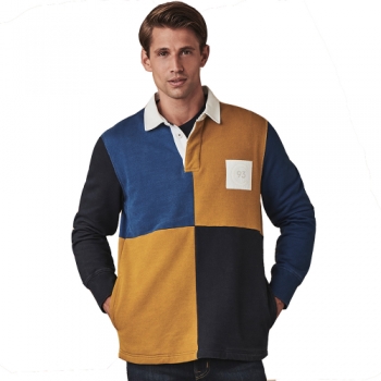 Crew Clothing Mens Colour Block Cotton Rugby Sweatshirt XXL - Chest 46-48'