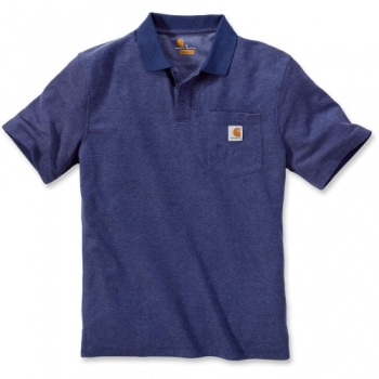 Carhartt Mens Short Sleeve Rib Knit Button Work Pocket Polo Shirt M - Chest 38-40' (97-102cm)