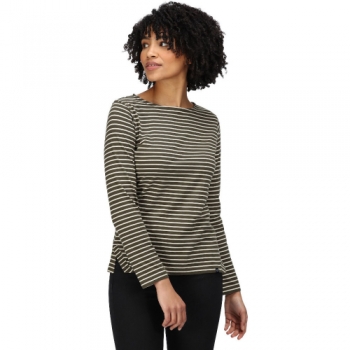 Regatta Womens Fernanda Long Sleeve Organic Cotton T Shirt 16 - Bust 40' (102cm)