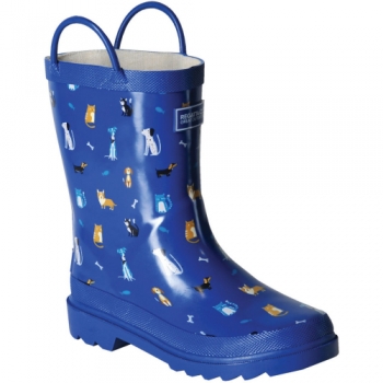 Regatta Boys Puddleduck Welly Printed Full Rubber Wellington Boots UK Size 6 (EU 23)