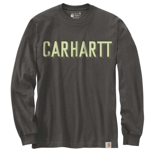 Carhartt Mens Workwear Logo Relaxed Fit Long Sleeve T Shirt L - Chest 42-44' (107-112cm)