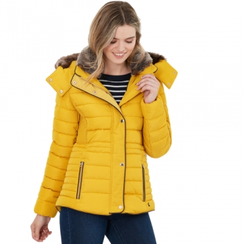 Joules Womens Gosway Warm Padded Water Resistant Coat UK 10- Bust 35', (89cm)