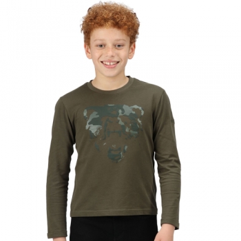 Regatta Boys Wenbie Ii Organic Cotton Long Sleeve T Shirt 11-12 Years - Chest 75-79cm (Height 146-152cm)