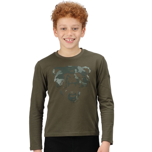 Regatta Boys Wenbie Ii Organic Cotton Long Sleeve T Shirt 13 Years - Chest 79-83cm (Height 153-158cm)