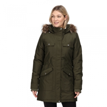 Regatta Womens Samiyah Waterproof Hooded Parka Jacket Coat 14 - Bust 38' (97cm)