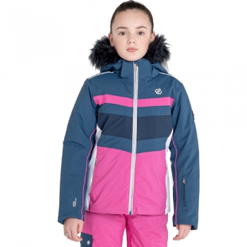 Dare 2b Girls Belief Waterproof Breathable Hooded Ski Coat 9-10 Years- Chest 27-28', (69-72cm)