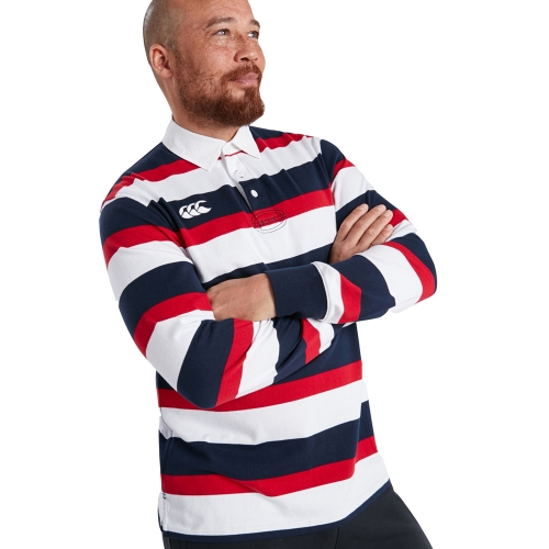 Canterbury Mens Long Sleeve Retro Stripe Jersey Top M - Chest 39-41' (99-104cm)