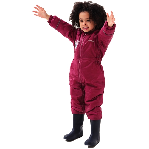 Regatta Girls Peppa Mudplay Waterproof Breathable Rain Suit 18-24 Months