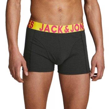 Jack & Jones Mens Jaccrazy Solid Trunks 3 Pack Boxxer Shorts L - Waist Size 36' (91cm)