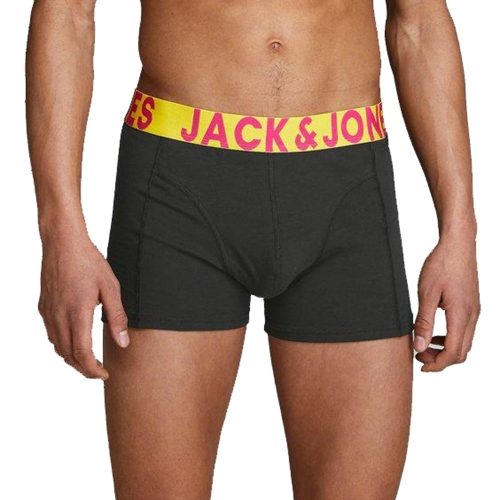 Jack & Jones Mens Jaccrazy Solid Trunks 3 Pack Boxxer Shorts L - Waist Size 36' (91cm)