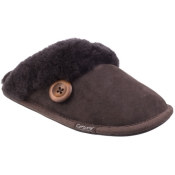 Cotswold Womens/Ladies Lechlade Sheepskin Lined Premium Mule Slippers UK Size 3 (EU 36)