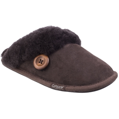 Cotswold Womens/Ladies Lechlade Sheepskin Lined Premium Mule Slippers UK Size 4 (EU 37)