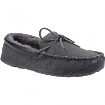 Cotswold Mens Northwood Sheepskin Moccasin Slip On Slippers UK Size 10 (EU 44)