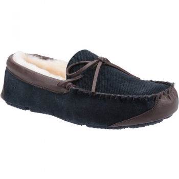 Cotswold Mens Northwood Sheepskin Moccasin Slip On Slippers UK Size 12 (EU 46)