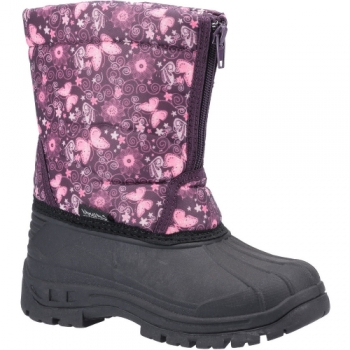 Cotswold Girls Iceberg Zip Up Lightweight Snow Winter Boots UK Size 10.5 (EU 29)