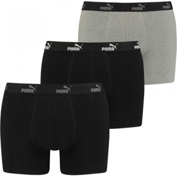 Puma Mens Promo Solid Soft Touch Branded 3 Pack Boxer Shorts S- Waist 30-32' (76-81cm)