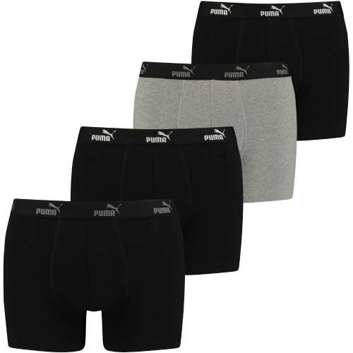 Puma Mens Promo Solid Soft Touch Branded 4 Pack Boxer Shorts L- Waist 35-37' (89-94cm)