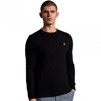 Lyle & Scott Mens Crew Neck Breathable Cotton Merino Jumper L - Chest 40-42' (101-106cm)