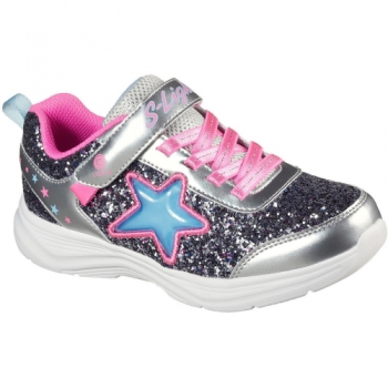 Skechers Girls S Lights Glimmer Kicks Starlet Shine Shoes UK Size 3 (EU 36)