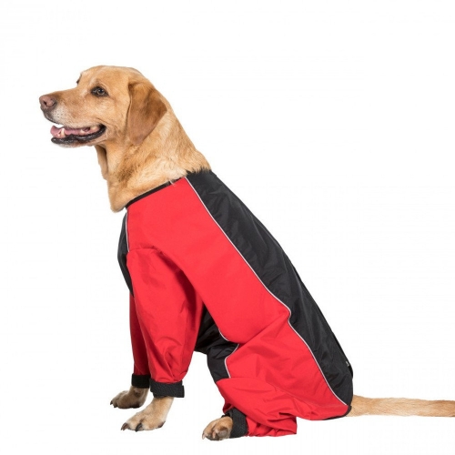 Trespass Tia Dog Windproof Reflective Lined Raincoat M - Back 17.7', Torso 29.5', Neck 17.7'