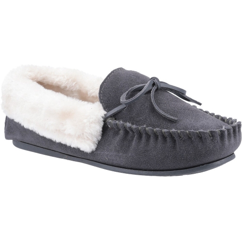 Cotswold Womens Sopworth Slip On Suede Moccasin Slippers UK Size 4 (EU 37)