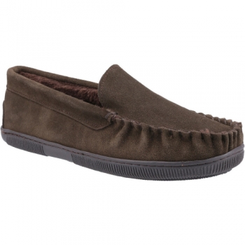 Cotswold Mens Tresham Slip On Suede Moccasin Slippers UK Size 12 (EU 46)