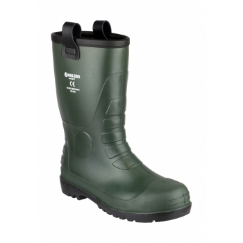 Amblers Safety Mens FS97 PVC PVC Waterproof Safety Rigger Boots Green