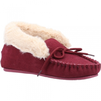 Hush Puppies Womens Philippa Slip On Faux Fur Suede Slippers UK Size 3 (EU 36)