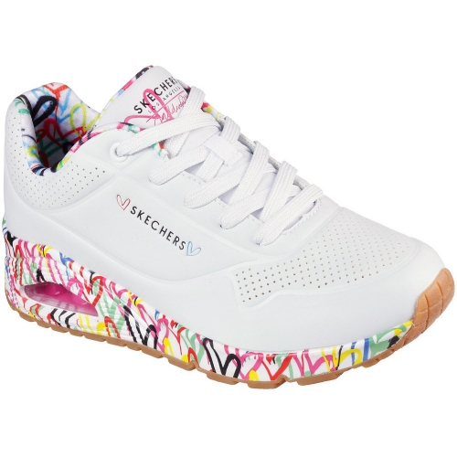 Skechers Womens Street Uno Loving Love Lace Up Trainers UK Size 4 (EU 37)