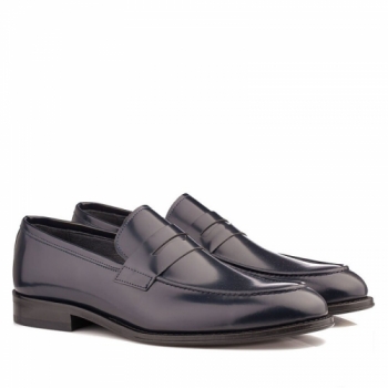 Men`s Penny Loafers Roberto High Shine Blue