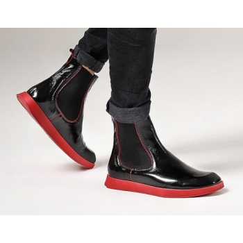Men`s Square Toe Flat Ankle Boots 12053
