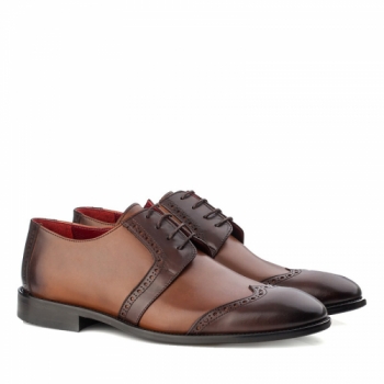 Men`s Derby Shoes Paolo Cognac & Brown