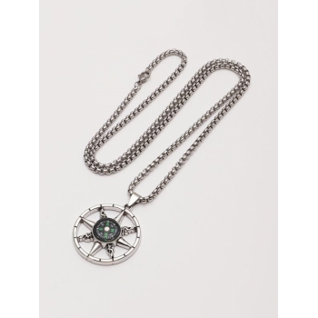 Compass Pendant Chain Necklace