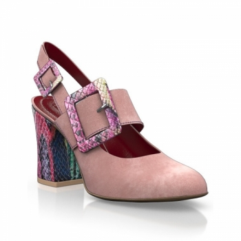 Block Heel Classic Shoes 19666