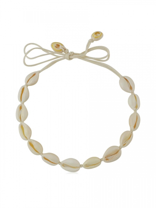 Cowrie Shell Rope Choker Necklace For Women