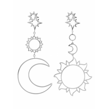 Cute Earrings Sun Moon Hollow Dangle Earrings By ZAFUL