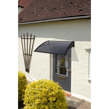 Gablemere 1M Door Canopy Black Grey Cover