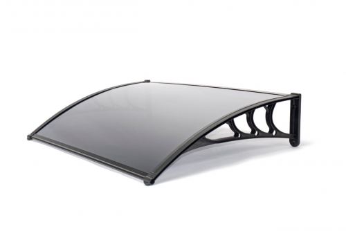 Gablemere 1.2M Door Canopy-Black Grey Cover