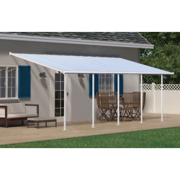 Palram 3x7.3m Sierra Veranda Patio Cover White - Clear