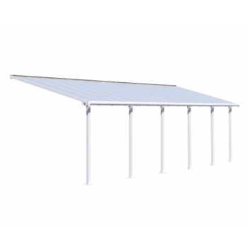 Palram-Canopia 3x8.5m Olympia Veranda Patio Cover White - Clear