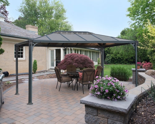 Palram-Canopia Martinique 3600 Garden Gazebo (Grey)