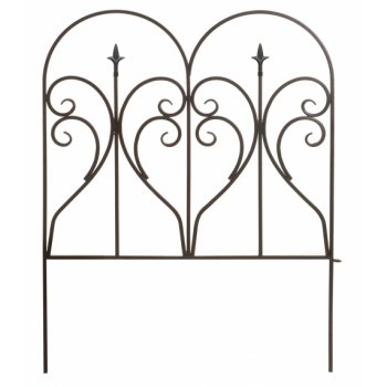 Panacea Scroll & Finial Garden Edge 78 x 60cm (Black)