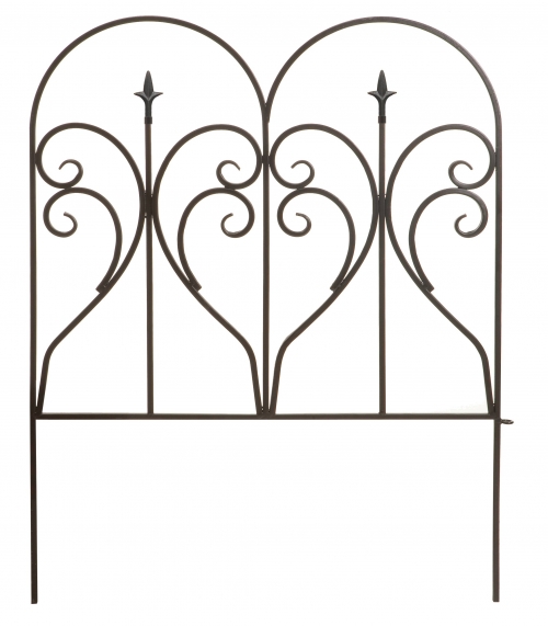 Panacea Scroll & Finial Garden Edge 78 x 60cm (Black)