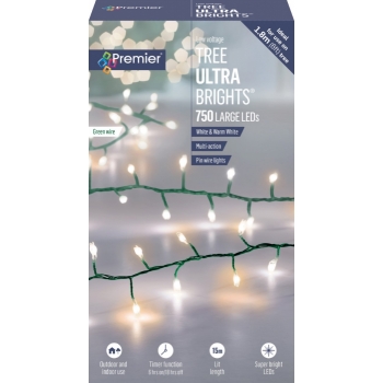 Premier 750 Multi-Action 15m LED Treebrights (White & Warm White Mix)