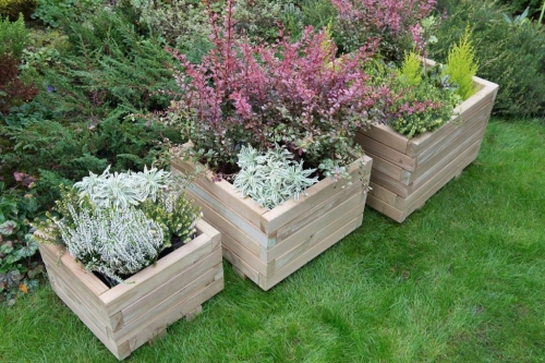 Forest Garden Kendal Square Planter (Set of 3)