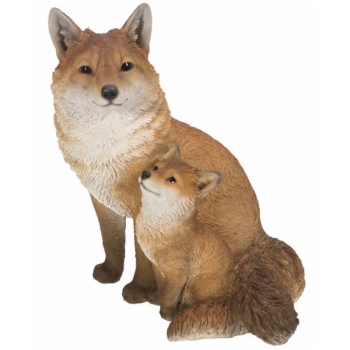 Vivid Arts Real Life Fox Cub With Mother - Size A